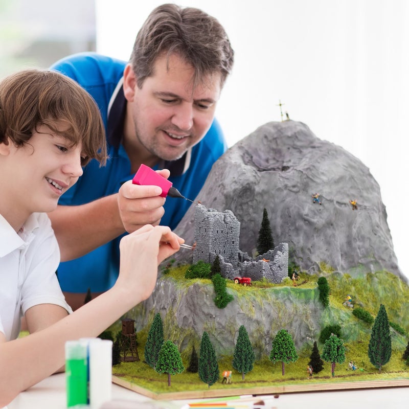 Bememo 22 Pieces Model Trees 1.18-6.29 inch Mixed Model Tree Train Trees Railroad Scenery Diorama Tree Architecture Trees for DIY Scenery Landscape, Natural Green - Image 4